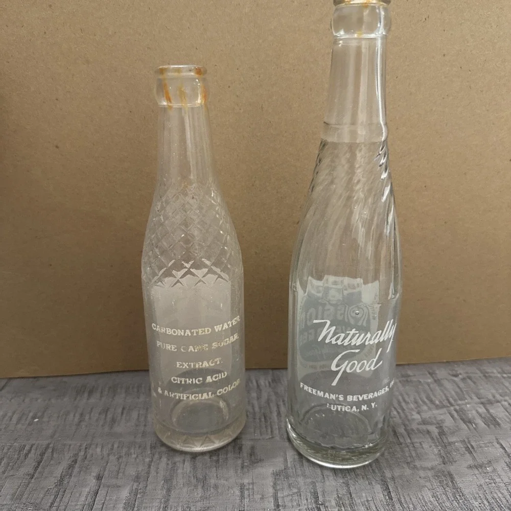 Vintage County Squire Soda Bottle Cobleskill NY & Mission Beverages‎ Lot